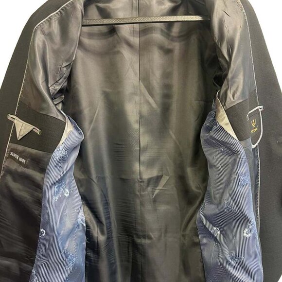 Brand New Men’s Suits in Black with White Pinstripes - Picture 2 of 3